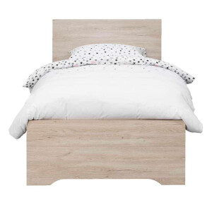 Leen Bakker - Bed Tempo - Eikenkleur - 90x200 Cm - Spaanplaat - Bruin
