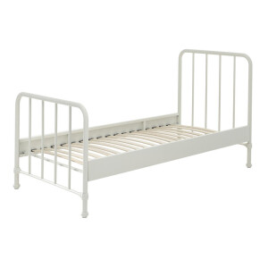 Leen Bakker - Vipack Bed Bronxx - 90x200 Cm - Metaal - Wit - 208x98.5x110 Cm