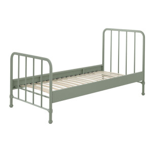 Leen Bakker - Vipack Bed Bronxx - Olijf - 90x200 Cm - Metaal - Groen - 208x98.5x110 Cm