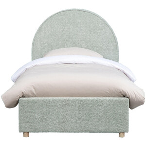 Leen Bakker - Vipack Bed Moon Met Opbergruimte - Mint - 90x200 Cm - Stof - Groen