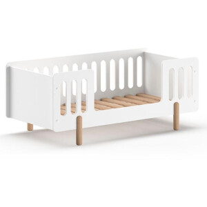 Leen Bakker - Vipack Peuterbed Smile 70x140cm - /dennenhout - MDF - Wit