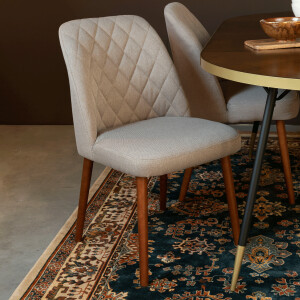 Eetkamerstoel 'Amir', kleur beige