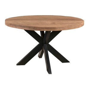 Livingfurn Ronde Eettafel 'Sturdy' Mangohout, 120cm
