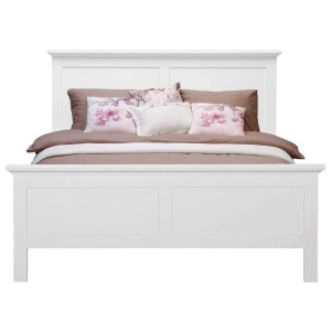 Leen Bakker - Bed Fleur - 140x200 Cm - Spaanplaat - Wit