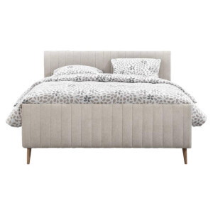 Leen Bakker - Bed Lieke - Ecru - 140x200 Cm - Stof - Beige