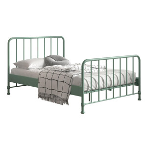 Leen Bakker - Vipack Bed Bronxx - Olijf - 140x200 Cm - Metaal - Groen