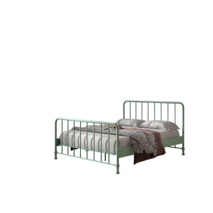 Leen Bakker - Vipack Bed Bronxx - Olijf - 160x200 Cm - Metaal - Groen - 208x166.5x110 Cm