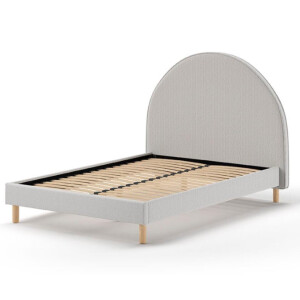 Leen Bakker - Vipack Bed Moon - 140x200 Cm - Stof - Grijs