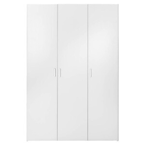 Leen Bakker - Kledingkast Space 3-deurs - 175,4x115,8x49,5 Cm - Spaanplaat - Wit - 115.8x175.4x49.5 Cm