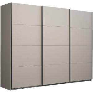 Leen Bakker - Schuifdeurkast Dex XL - Kiezel - 208x270x65 Cm - Spaanplaat - Grijs#Taupe
