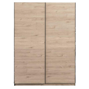25% korting - Leen Bakker - Schuifdeurkast Genua - Eikenkleur - 204x150x60 Cm - Spaanplaat - Bruin - 60.3x150.6x204 Cm