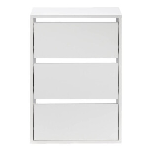 Leen Bakker - Ladeblok Genua - Wit - 70x50x40 Cm - Spaanplaat - Zwart