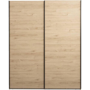 25% korting - Leen Bakker - Schuifdeurkast Bergamo - Eikenkleur - 221x178,5x66,6 Cm - Spaanplaat - Bruin - 66.6x178.5x221 Cm