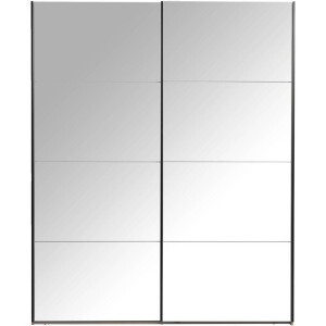 25% korting - Leen Bakker - Schuifdeurkast Bergamo Met Spiegeldeuren - Eikenkleur - 221x178,5x66,6 Cm - Spaanplaat - Bruin - 66.6x178.5x221 Cm