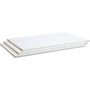 Leen Bakker - Legplankenset Bergamo (3 Stuks) - 87 Cm - Spaanplaat - Wit