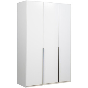 25% korting - Leen Bakker - Kledingkast Milaan 3-deurs- 208x135x58 Cm - Spaanplaat - Wit