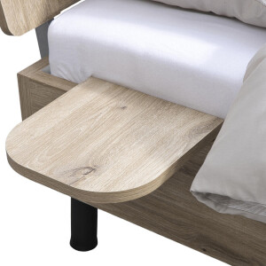 Leen Bakker - Bedplankje Nova - Eikenkleur - 2 Stuks - Spaanplaat - Bruin - 29.8x30x2.2 Cm