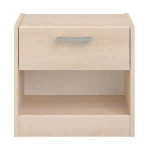 Leen Bakker - Nachtkastje Charly - 1 Lade - Acaciakleur - Spaanplaat - Beige - 28.4x43.8x40.3 Cm