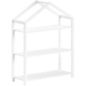 Leen Bakker - Boekenrek Dallas - 111x40x141cm - Massief Dennen - Hout - Wit