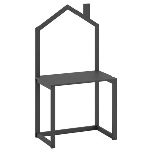 Leen Bakker - Vipack Kinderbureau Dallas - Antraciet - 151x60x81 Cm - Grenenhout - Grijs - 80.5x50x150.6 Cm