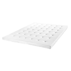 Leen Bakker - Topmatras Nova - Koudschuim - 180x200x8 Cm - Polyester - Wit