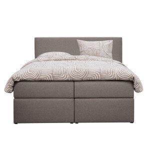 Leen Bakker - Boxcombinatie Orebro 6-delig - 160x200 Cm - Stof - Taupe
