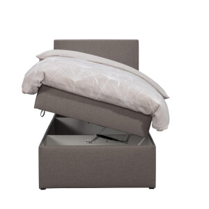 Leen Bakker - Boxcombinatie Met Opbergruimte Orebro 4-delig - 90x200 Cm - Stof - Taupe