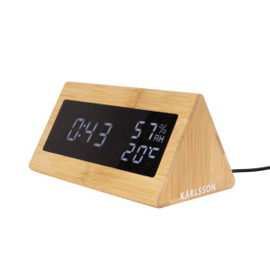 Alarmklok Triangle bamboe | KARLSSON