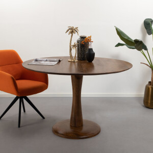 Brix Ronde Eettafel 'Vivian' 120cm, kleur Bruin