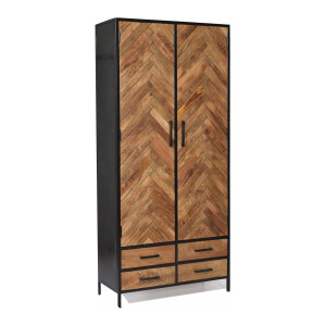 Livingfurn Opbergkast 'Brooklyn' Mangohout, 200 x 90cm