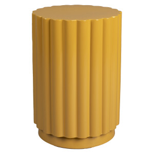 Dutchbone Bijzettafel/Kruk 'Camila' kleur Okergeel