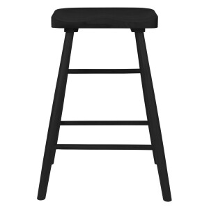 ZILT Barstoel 'Marky' Eikenhout, kleur Zwart (zithoogte 64cm)