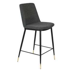 ZILT Barstoel 'Younes' kleur Donkergrijs (zithoogte 65cm)