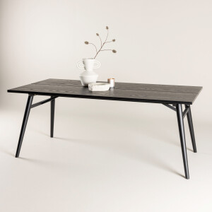 Nohr Eettafel 'Lateka' 195 x 95cm, kleur Zwart