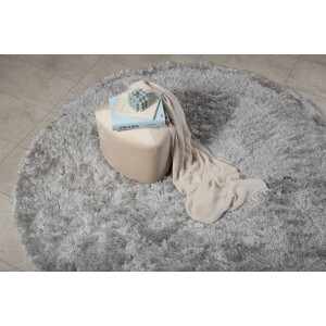 Nohr Rond Vloerkleed 'Kawanda' 200cm, kleur Zilver