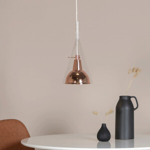 Nohr Hanglamp 'Jawara' Glas, kleur Koper