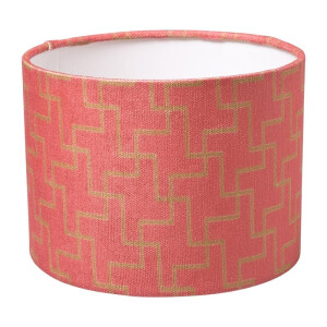 Lampenkap print klein - roze - ø21x15.5 cm