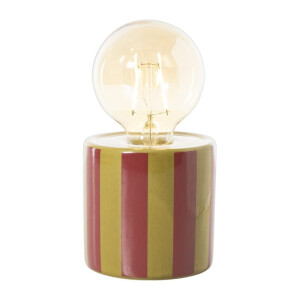 Lampje streep - groen/bordeaux - ø9x17 cm