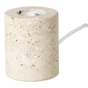 Lampvoet marmer - beige - ø8x9.5 cm