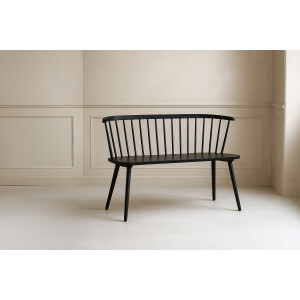 Nohr Eetkamerbank 'Araseli' Rubberhout, 120cm, kleur Zwart