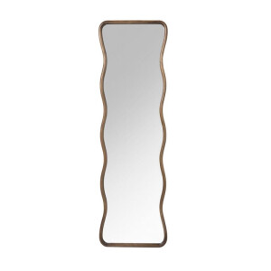 Spiegel XL met golfrand - bruin - 165x50 cm