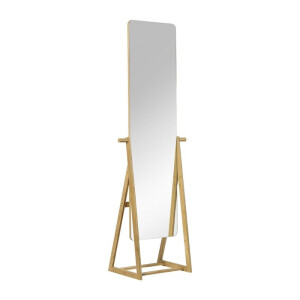 Spiegel bamboe staand - bruin - 172x47x42 cm