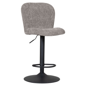 LABEL51 Draaibare Barkruk 'Vino' Elite stof, kleur Stone (zithoogte 64-84cm)