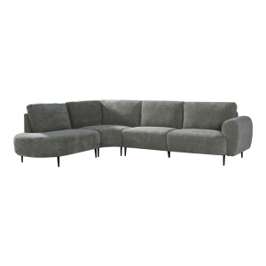 LABEL51 Hoekbank 'Milano' Links, Elite stof, kleur Stone