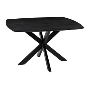 LABEL51 Eettafel 'Blake' Mangohout, 130 x 130cm, kleur Zwart