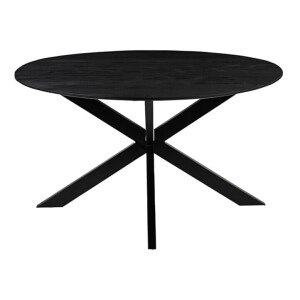 LABEL51 Ronde Eettafel 'Otis' Mangohout, 130cm, kleur Zwart