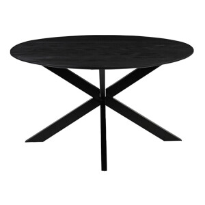 LABEL51 Ronde Eettafel 'Otis' Mangohout, 140cm, kleur Zwart
