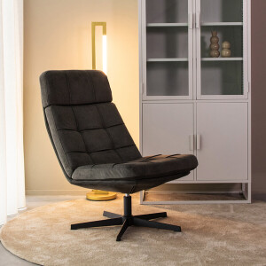 LABEL51 Draaifauteuil 'Alvar' kleur Antraciet