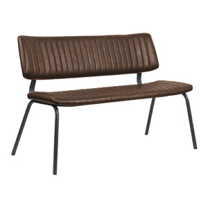 LABEL51 Eetkamerbank 'Gusto' Lederlook, 120cm, kleur Bruin