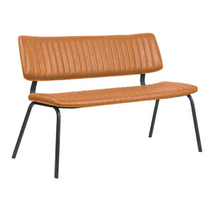 LABEL51 Eetkamerbank 'Gusto' Lederlook, 120cm, kleur Cognac